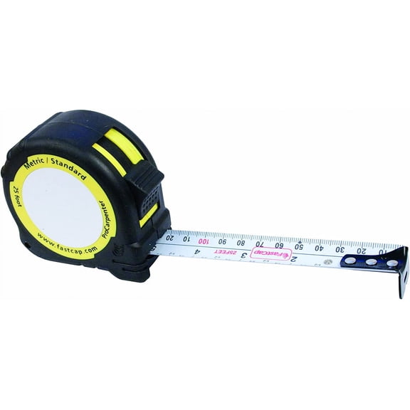 ProCarpenter PMS25 Pad Metric Standard Tape Measure Black rubber case, yellow accent