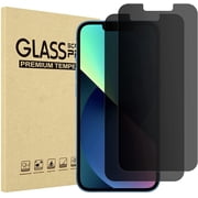 ProCase 2 Pack Privacy Screen Protector for iPhone 14 / iPhone 13 / iPhone 13 Pro 6.1 Inch, 9H Anti Spy Dark Tempered Glass Screen Film Guard for iPhone 14 2022 / iPhone 13/13 Pro 2021, Bubble-Free