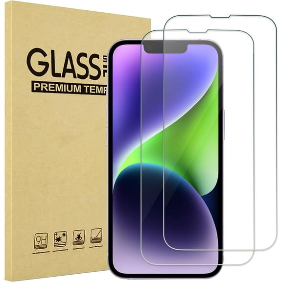 ProCase 2 Pack Screen Protector for iPhone 14 Plus/iPhone 13 Pro Max 6.7 Inch, Tempered Glass Screen Film Guard for iPhone 14 Plus 2022 / iPhone 13 Pro Max 2021, Clear