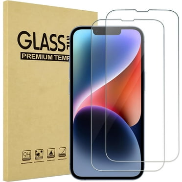 ProCase 2 Pack Screen Protector for iPhone 14 / iPhone 13 / iPhone 13 Pro 6.1 Inch, Tempered Glass Screen Film Guard for iPhone 14 2022 / iPhone 13/13 Pro 2021, Clear