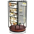 thumbnail image 1 of ProCase 360 Rotating Jewelry Organizer Stand Earring Holder Organizer, Spinning Necklace Holder Earrings Display Rack Jewelry Tower Bracelet Holder (Holds More than 100 Pairs Earrings) -Black, 1 of 9