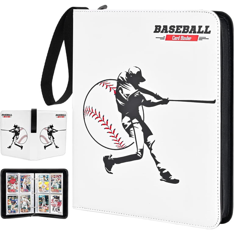ProCase 4-Pocket Baseball Card Binder Fits 440 Cards, Sport Trading Card  Album Book with 55 Sleeves for Baseball Colletible Card Holder -Medium