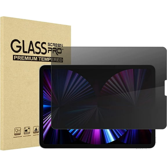 ProCase 4-Way Privacy Screen Protector for iPad Pro 11 4th 2022, 10.9 iPad Air 5/4, iPad Pro 11 3rd 2nd 1st, 360 Degree Tempered Glass Film Guard