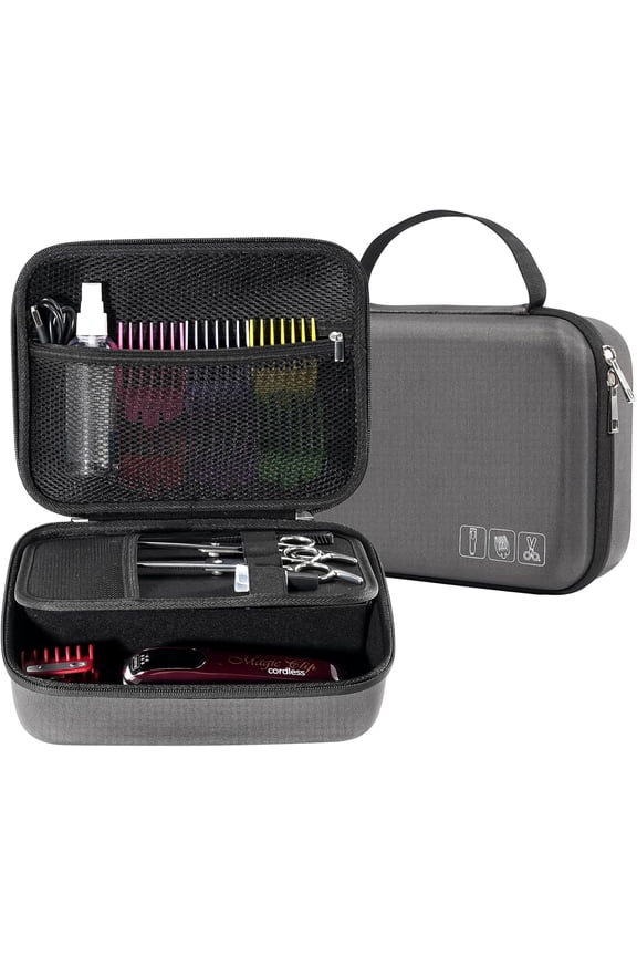 Barber Supplies Hard Hair Clippers Case, Hair Cutting Tool Accessories Storage Bag-Carbon