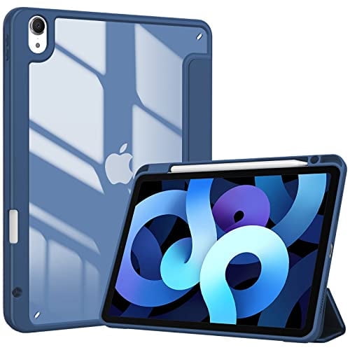 ProCase iPad Air 5th Generation 2022 / iPad Air 4th Generation 2020 10.9-inches Smart Case Cover Tablet Case with Pen Holder -Blue