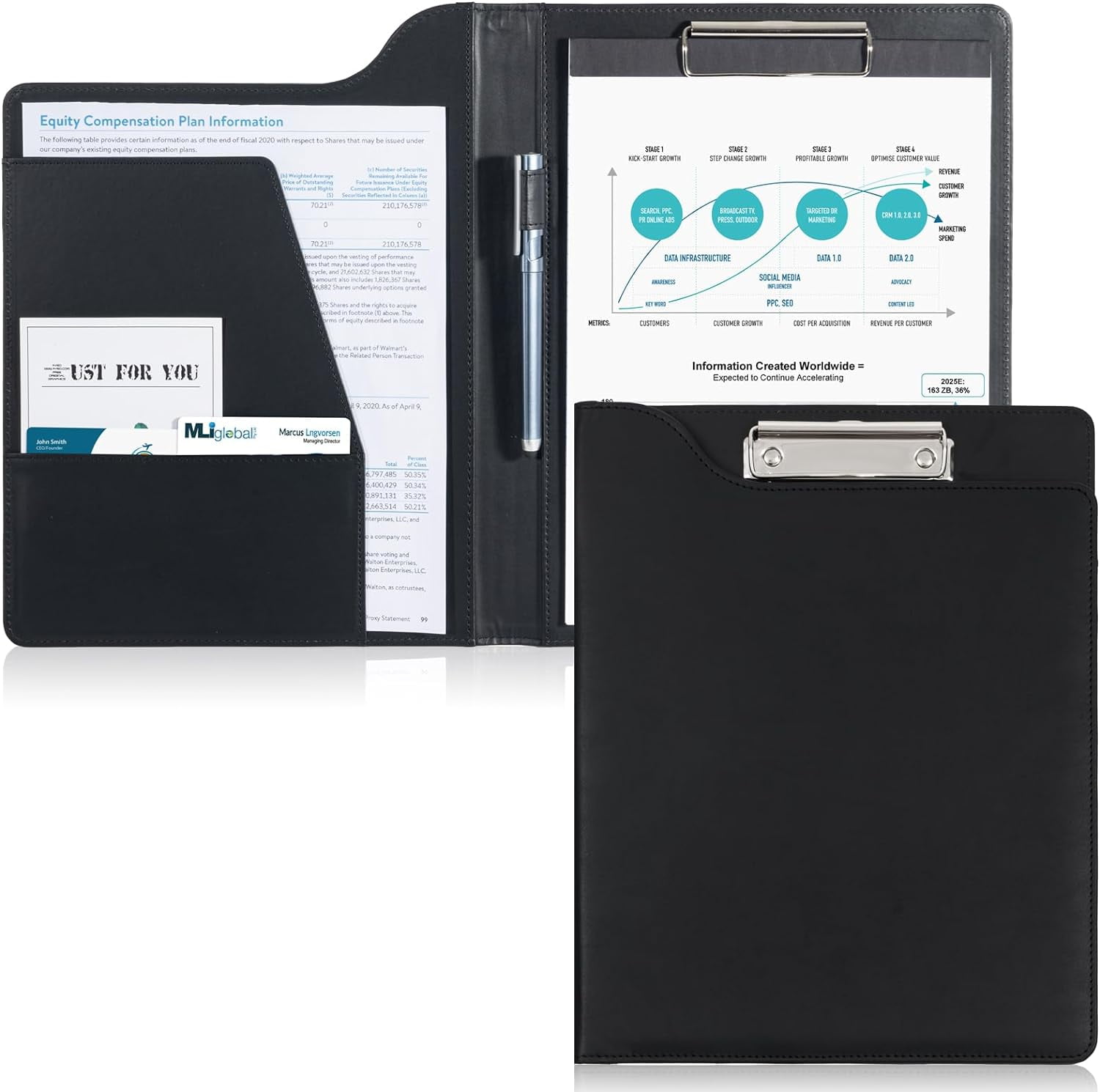 ProCase A4 Leather Clipboard Folder Portfolio, Professional Business