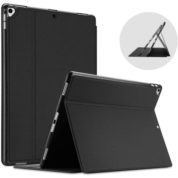 ProCase Cover for iPad Pro 12.9 2017/2015 (Old Model, 2nd & 1st Gen), Slim Stand Protective Folio Case Smart Cover for iPad Pro 12.9 Inch 2nd Gen 2017 / iPad Pro 12.9 Inch 1st Gen 2015 -Black
