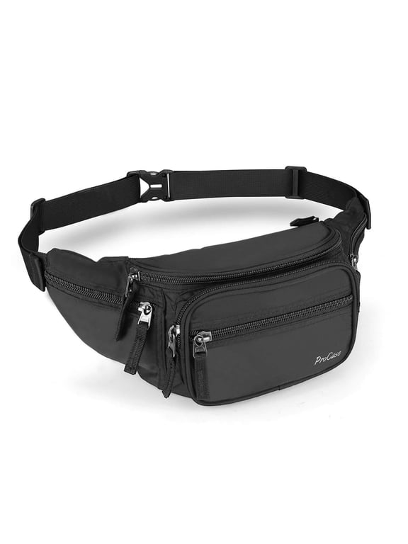 Fanny Pack Waist Packs for Men Women, Waist Bag Hip Pack for Travel Hiking Running Outdoor Sports -Black
