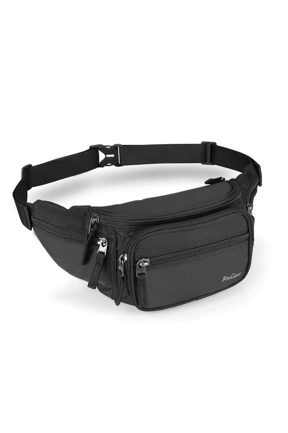 Fanny Pack Waist Packs for Men Women, Waist Bag Hip Pack for Travel Hiking Running Outdoor Sports -Black