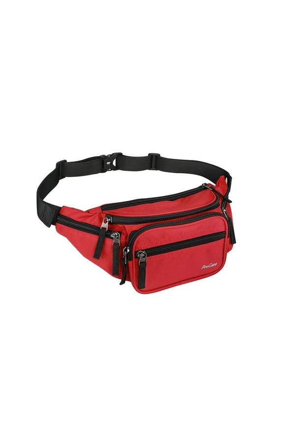 Fanny Pack Waist Packs for Men Women, Waist Bag Hip Pack for Travel Hiking Running Outdoor Sports, Father's Day Gift -Red