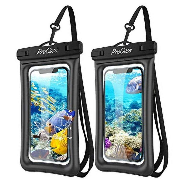 ProCase Floating Waterproof Phone Pouch Waterproof Phone Case Underwater Dry Bag Cell Phone Pouch for iPhone 14 13 12 11 Pro Max XS XR X Galaxy S23 S22 S21 Ultra Pixel Up