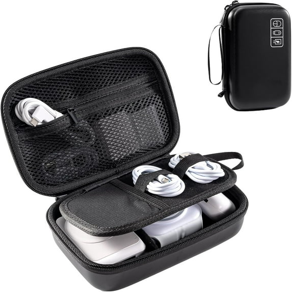 ProCase Hard Travel Case for Anker MagGo 3 in 1 Wireless Charging Station, MagGo Power Bank, MagSafe Wireless Charger Stand -Black
