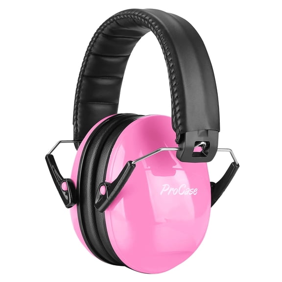 ProCase Kids Ear Protection, 21dB Noise Cancelling Headphones for Autism Hearing Protection Safety Earmuffs for Sport Games, Concerts, Fireworks -Pink