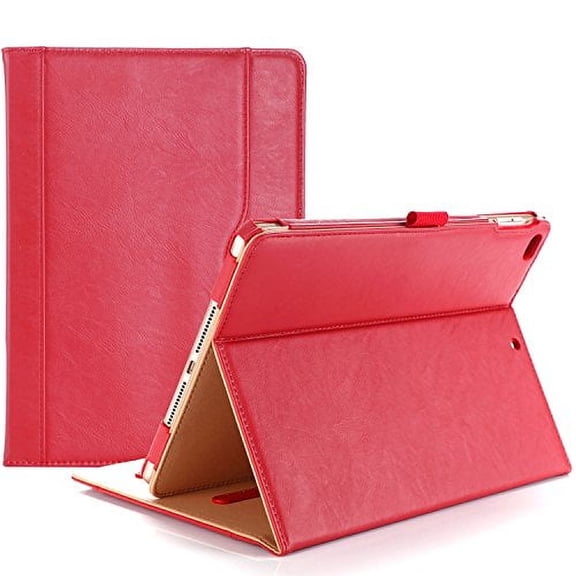 ProCase Leather Folio Case for iPad 9.7 Inch iPad 6th/5th Generation /iPad Air 2/Air 1 -Red