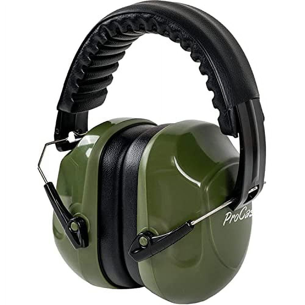 ProCase Noise Reduction Safety Ear Muffs, Hearing Protection Earmuffs, NRR 28dB Noise Sound Protection Headphones for Shooting Gun Range Mowing Construction Woodwork Adult Kids -Armygreen