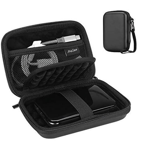 Procase Portable Hard Drive Case For Canvio Basics Western Digital Wd Elements My Passport Seagate Portable Backup Plus Slim 1Tb 2Tb 3Tb 4Tb Usb 30, 25" Portable External Hard Drive Case Black
