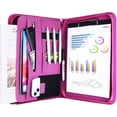 thumbnail image 1 of ProCase Portfolio Business Padfolio Folder with Zipper, Document Organizer with Pockets Letter Size A4 Writing Pad Padfolio -Magenta, 1 of 8
