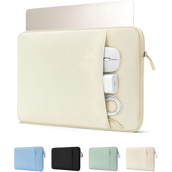 ProCase Slim Travel Sleeve Laptop Sleeve for 13" MacBook Neo/ Air/ Pro -Beige