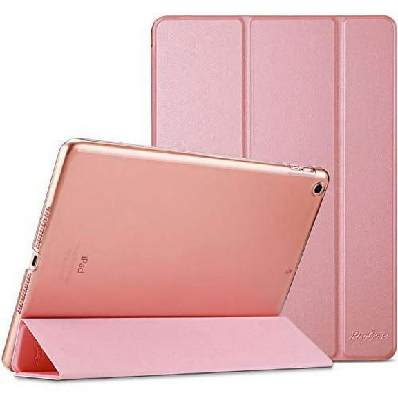 ProCase Smart Case for iPad 9.7 Inch iPad 6th/5th Generation Case 2018 2017(Model: A1893 A1954 A1822 A1823), Ultra Slim Lightweight Stand Case with Translucent Frosted Back Smart Cover -Pink