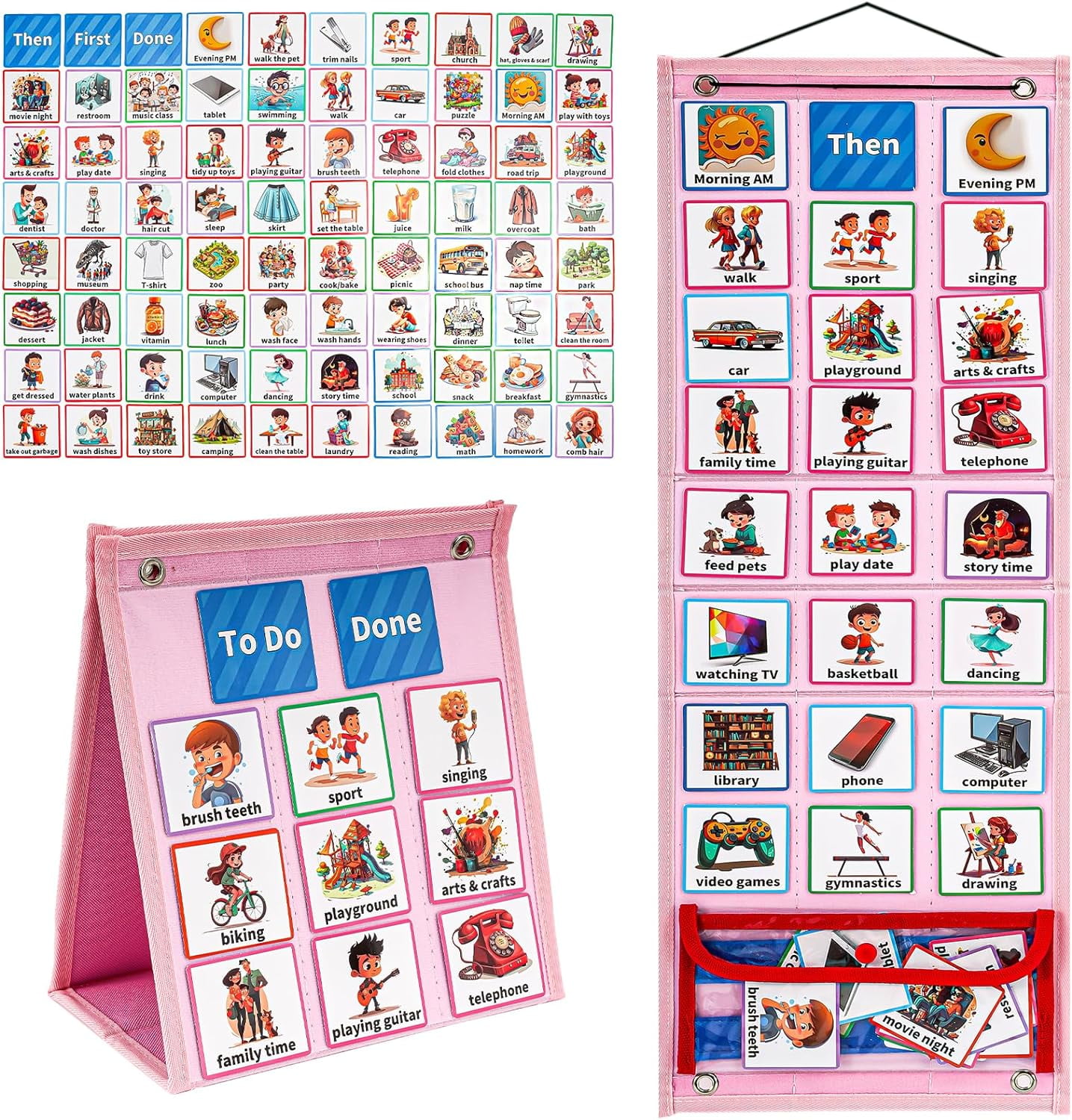 ProCase Visual Schedule for Kids, Daily Routine Core Chart Calender ...