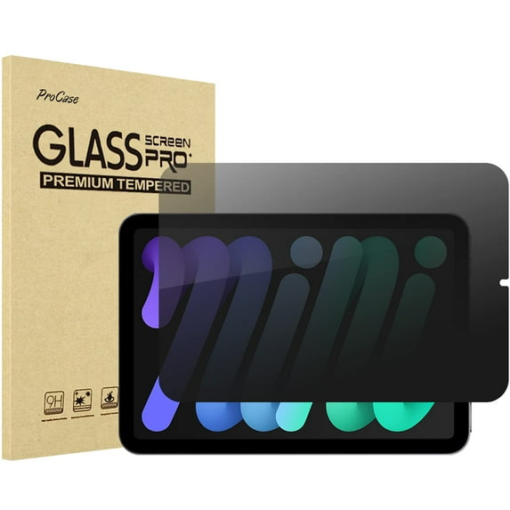 ProCase for iPad Mini 6 8.3 2021 4-Way Privacy Screen Protector, 360 Degree Anti-Spy Tempered Glass Film Guard for iPad Mini 6th