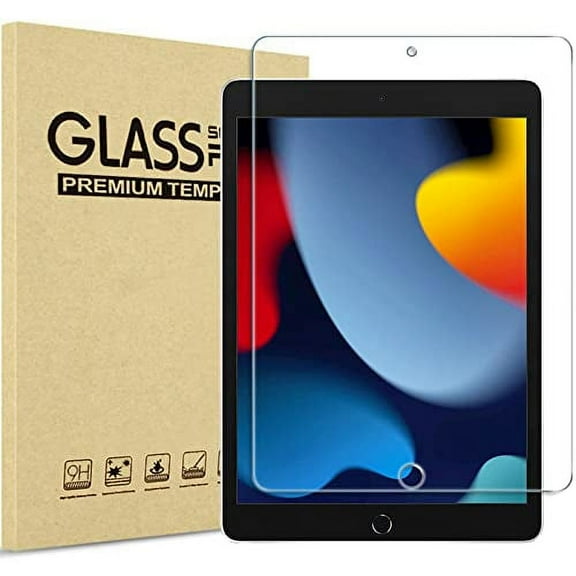 ProCase iPad 10.2 9th Gen 2021/ 8th Gen 2020/ 7th Gen 2019 Tempered Glass Screen Protector -1 Pack/ Clear