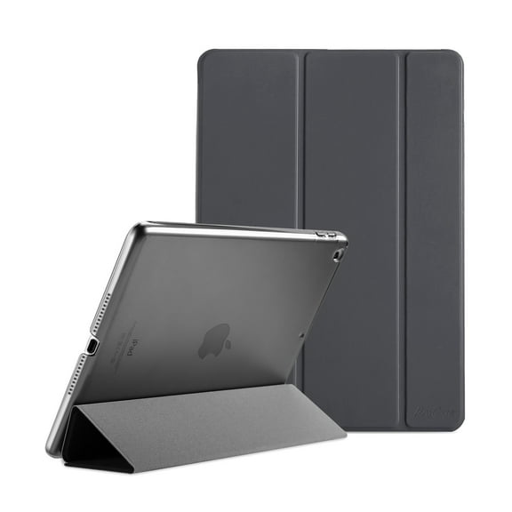ProCase iPad 9.7 Case 2018 iPad 6th Generation Case/ 2017 iPad 5th Generation Case - Ultra Slim Lightweight Stand Case with Translucent Frosted Back Smart Cover for Apple iPad 9.7 Inch  Space Gray