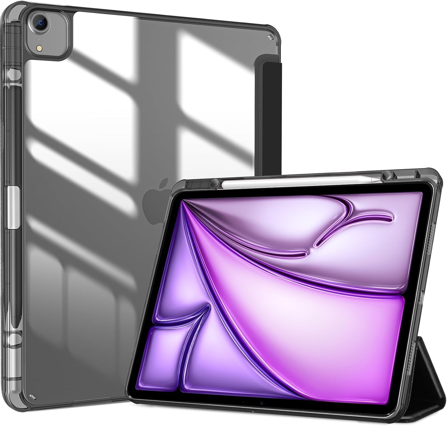 ProCase for iPad Air 13 Inch Case with Pencil Holder 2024 M2 & iPad Pro 12.9 6th/5th/4th/3rd Case, 2024 iPad Air 13 Case, 13 iPad Air 2024 Cover -Black