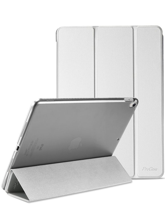 ProCase iPad Air (3rd Gen) 10.5" 2019 / iPad Pro 10.5" 2017 Case, Ultra Slim Lightweight Stand Smart Case Shell with Translucent Frosted Back Cover for Apple iPad Air (3rd Gen) 10.5" 2019 Silver