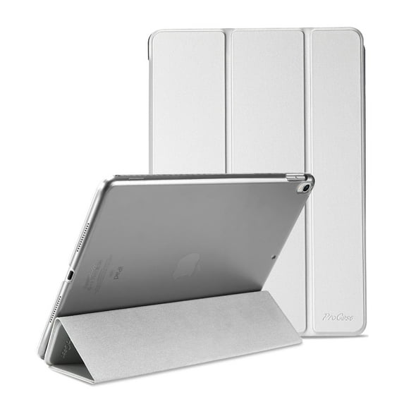 ProCase iPad Air (3rd Gen) 10.5" 2019 / iPad Pro 10.5" 2017 Case, Ultra Slim Lightweight Stand Smart Case Shell with Translucent Frosted Back Cover for Apple iPad Air (3rd Gen) 10.5" 2019 –Silver