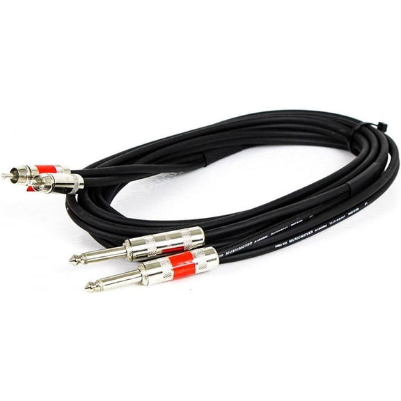 ProCo Excellines 10-foot Dual 1/4" TS to RCA Cable - DKQR-10 Keyboard Stereo