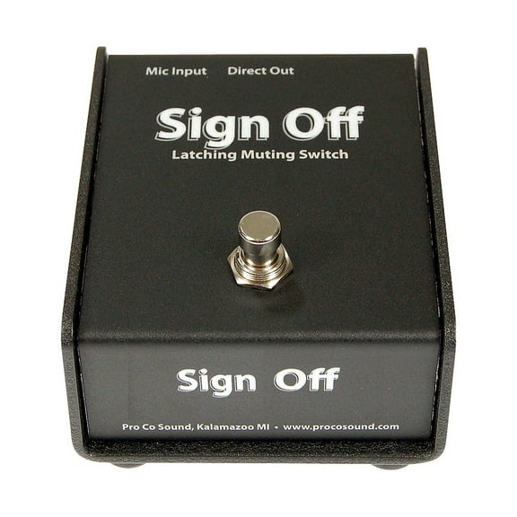 ProCo Sign Off Latching Muting Switch for Microphones