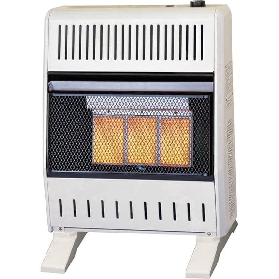 ProCom Heating Natural Gas Ventless Infrared Plaque Heater With Base Feet - 18,000 BTU, Manual Control - Model# MN180HPA-B
