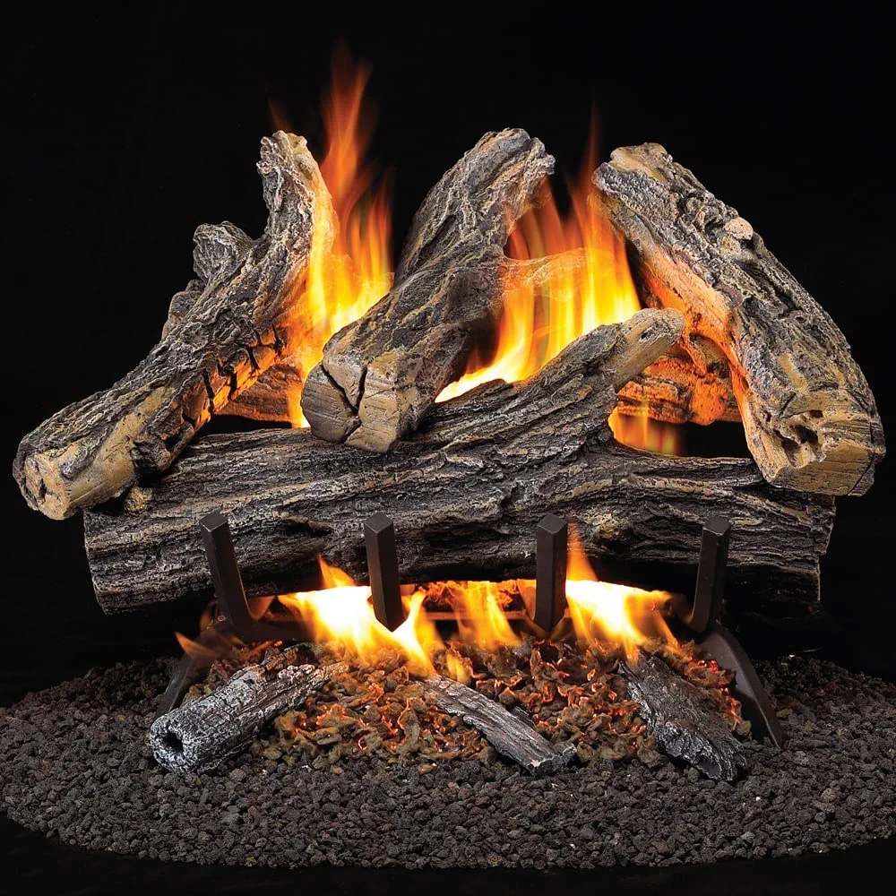 ProCom Heating Vented Natural Gas Log Set with Remote Control Kit - 18 in.,  45,000 BTU - Model# WAN18N-2-RO - Walmart.com