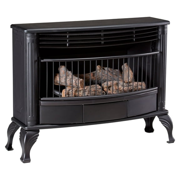 ProCom Vent less Dual Fuel Gas Stove - 25,000 BTU, T-Stat Control, Black Finish - Model# QNSD250T