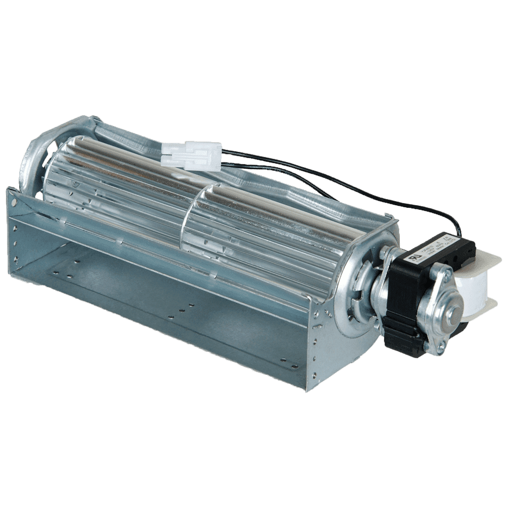 Thermostatically Controlled Gray Metal Fireplace Blower Fan