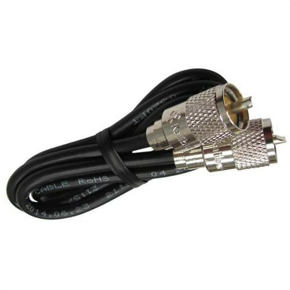 ProComm - PP8X50-BLK - Procomm - 50' Rg8x Single Lead Black Coax Cable With Soldered Pl259 Connectors On Each End
