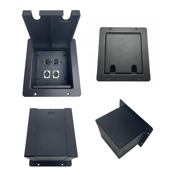 ProCraft Pro Audio Recessed Pocket Floor Box.1 AC Duplex 2 Channel Any Config Made in USA