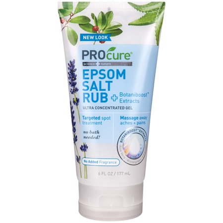 ProCure Epsom Salt Rub Gel with Aloe Vera, 6 Ounce Tube, 2 Count