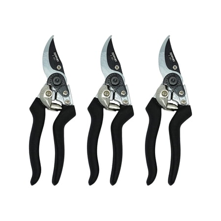 ProCut Steel Pruner 8-Inch Bypass with Black Handles