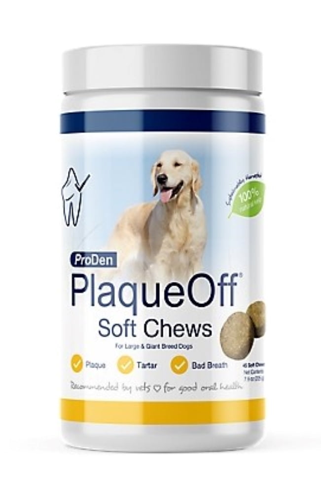 ProDen 760-00476 Plaqueoff Soft Chews for Large & Giant Breed Dogs, 45 ct.