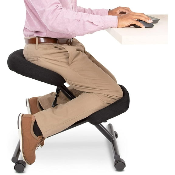 ProErgo Pneumatic Ergonomic Kneeling Chair | Fully Adjustable Mobile Office Seating | Improve Posture to Relieve Neck & Back Pain | Easy Assembly | Use in Home, Office, or Classroom