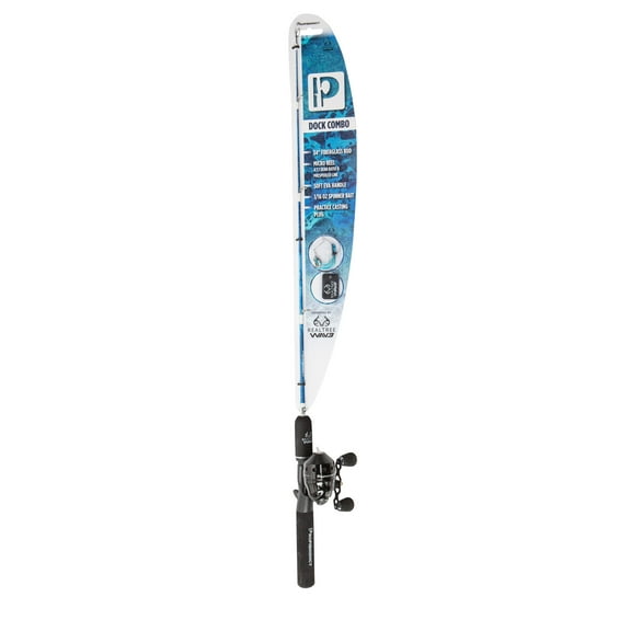 Realtree Blue Wave Dock Fiberglass Spincast Rod and Reel Combo