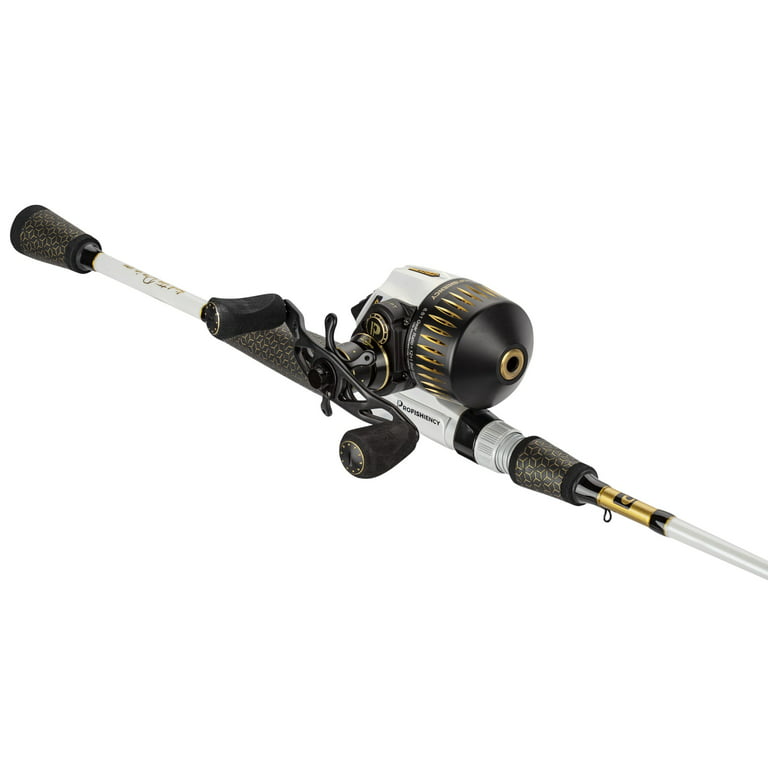 ProFISHiency Sniper 6ft 8in White, Gold and Black Spincast Combo 