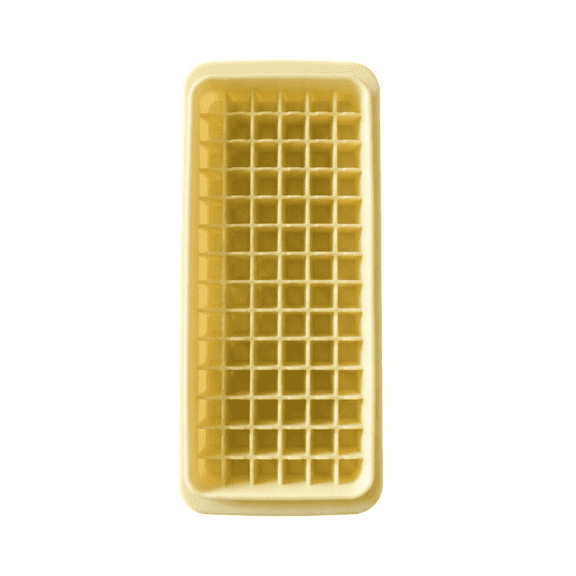 ProFinds Mini Ice Cube Tray Flexible Bottom Easy Release Storage Mold Yellow 10 Ounce Capacity 1 Unit