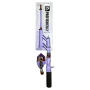 ProFishiency 34 Lavender Micro Fiberglass Spincast Fishing Pole and Reel Combo