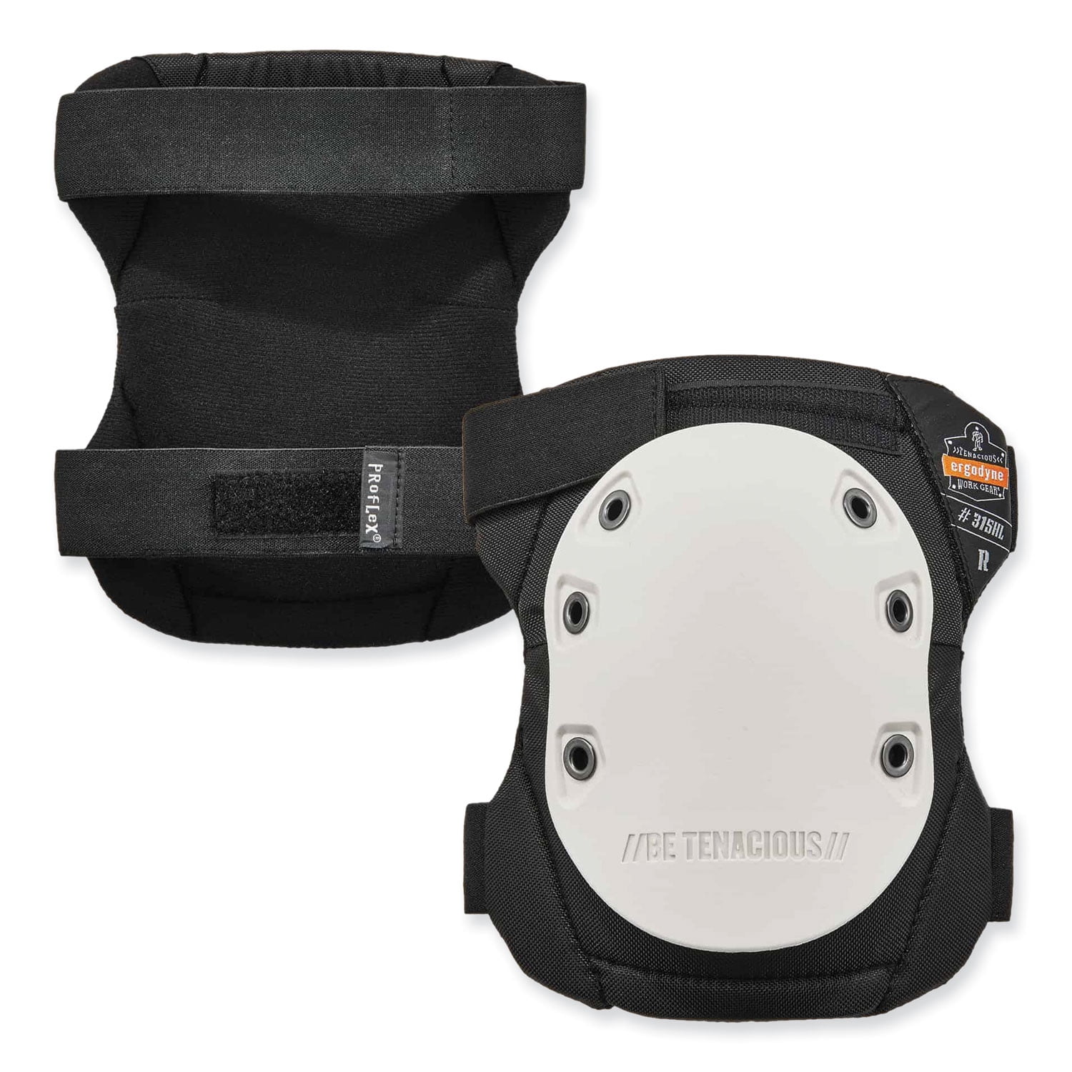 ProFlex 315HL Abrasion-Resistant Knee Pad, Long Textured White Hard Cap, Hook/Loop Closure, Pair, Ships in 1-3 Business Days ProFlex 315HL Abrasion-Resistant Knee Pad, Long Textured White Hard Cap, Hook/Loop Closure, Pair, Ships in 1-3 Business Days