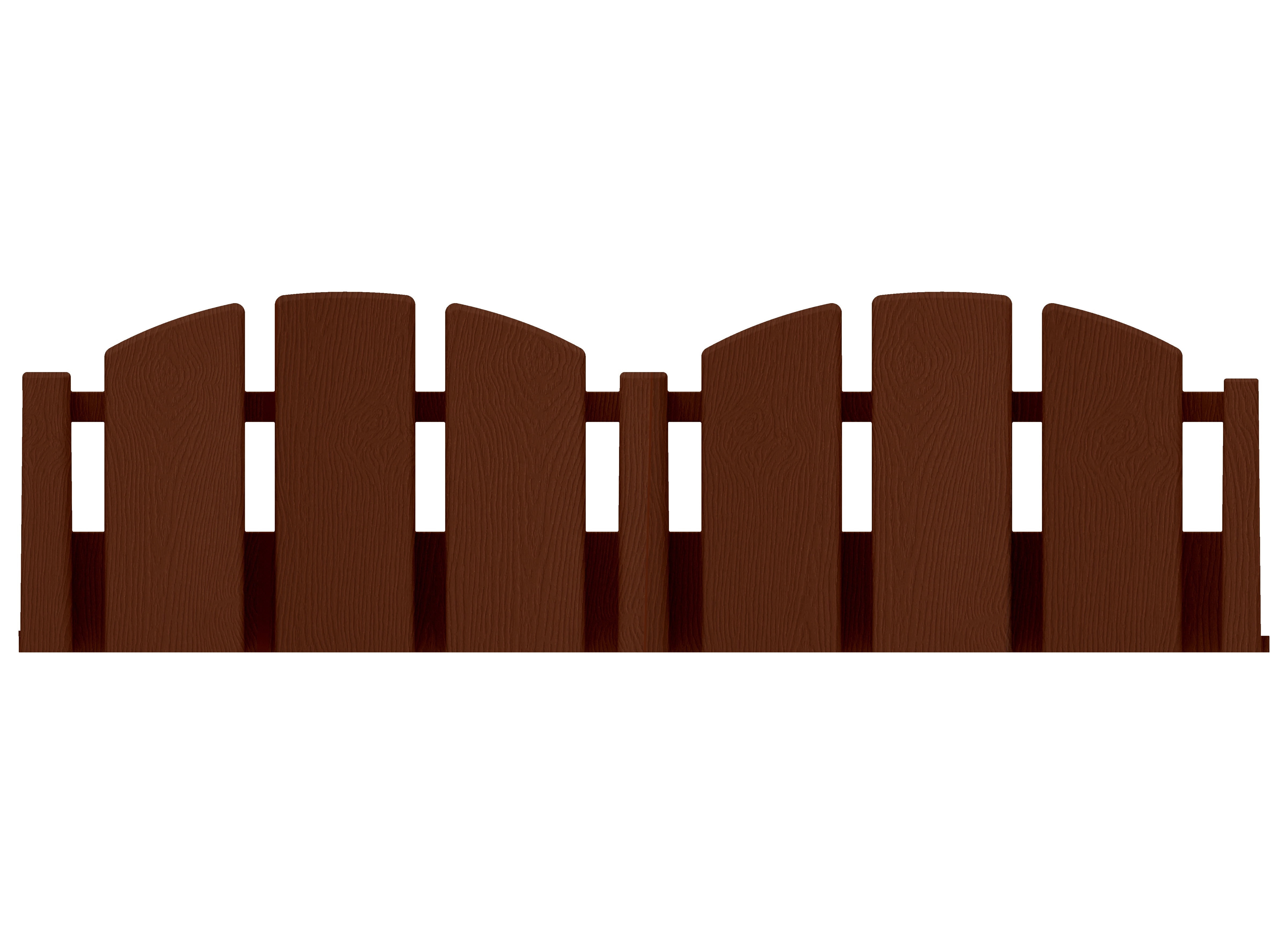 Brown Plastic Adirondack Style Garden Border Edging, 15 ft