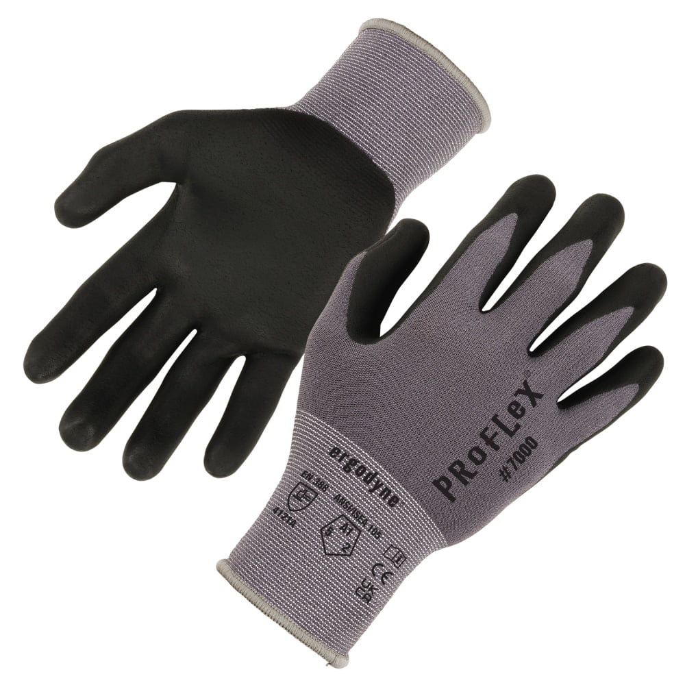 ProFlex 7000 Nitrile-Coated Gloves Microfoam Palm, Gray, Large, 12 Pairs/Pack, Ships in 1-3 Business Days