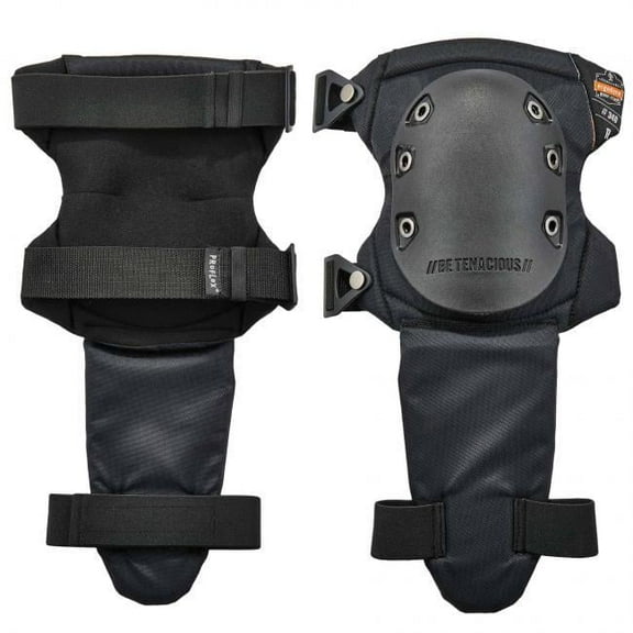 ProFlex Slip Resistant Knee Pads with Shin Guard, Black Cap
